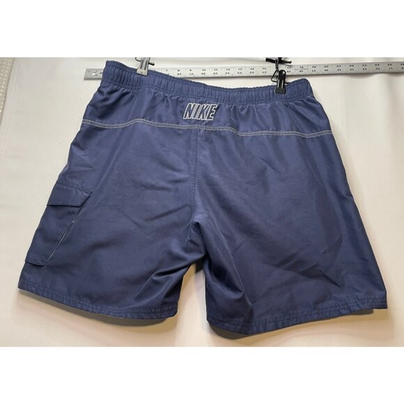 Nike swim trunks shorts mens medium 31 x 7 drawstrings blue - Picture 3 of 9